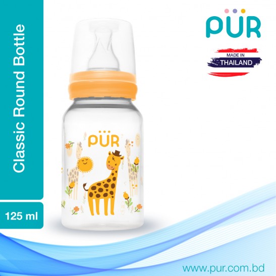 Baby fider, fider, Pur, round bottle,
