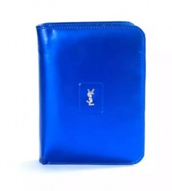 stylish ysl brand luxury slim sky blue wallet for men
