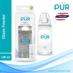 pur glass feeding bottle â€“ 4oz./130 ml (white) (1202)